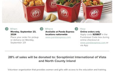 Panda Express Fundraiser Sept. 23